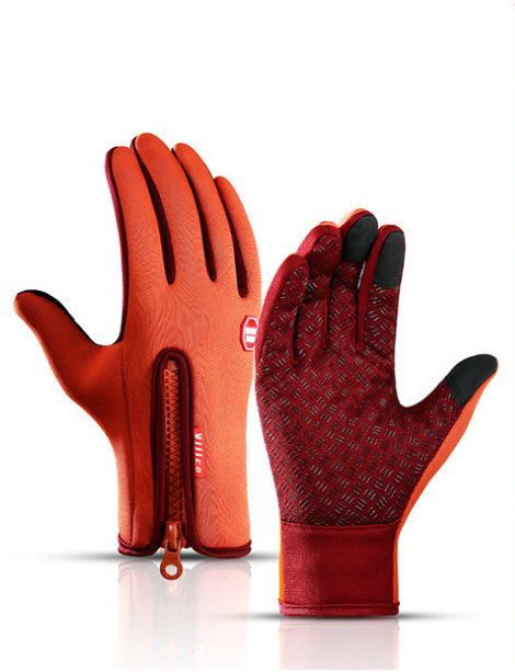 Winter Touch Screen Motorcycle Gloves – Waterproof, Anti-Slip, Thermal Fleece Sports Gloves
