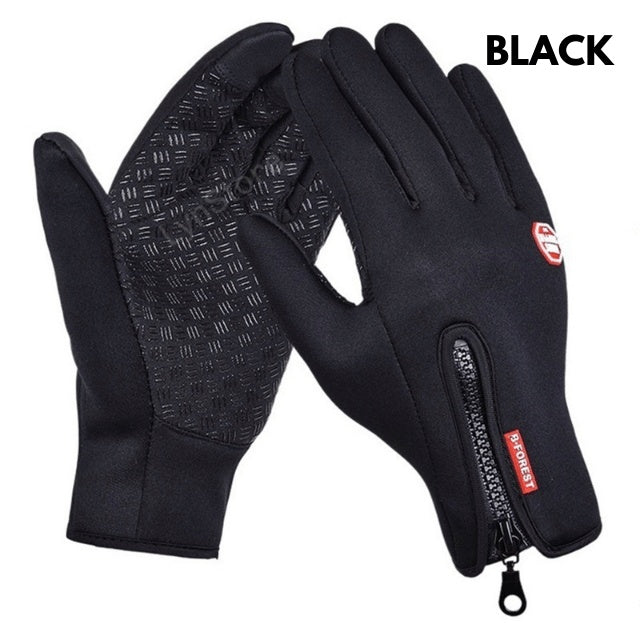 Winter Touch Screen Motorcycle Gloves – Waterproof, Anti-Slip, Thermal Fleece Sports Gloves
