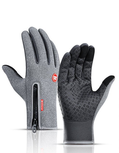 Winter Touch Screen Motorcycle Gloves – Waterproof, Anti-Slip, Thermal Fleece Sports Gloves