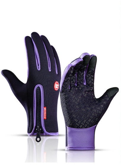 Winter Touch Screen Motorcycle Gloves – Waterproof, Anti-Slip, Thermal Fleece Sports Gloves