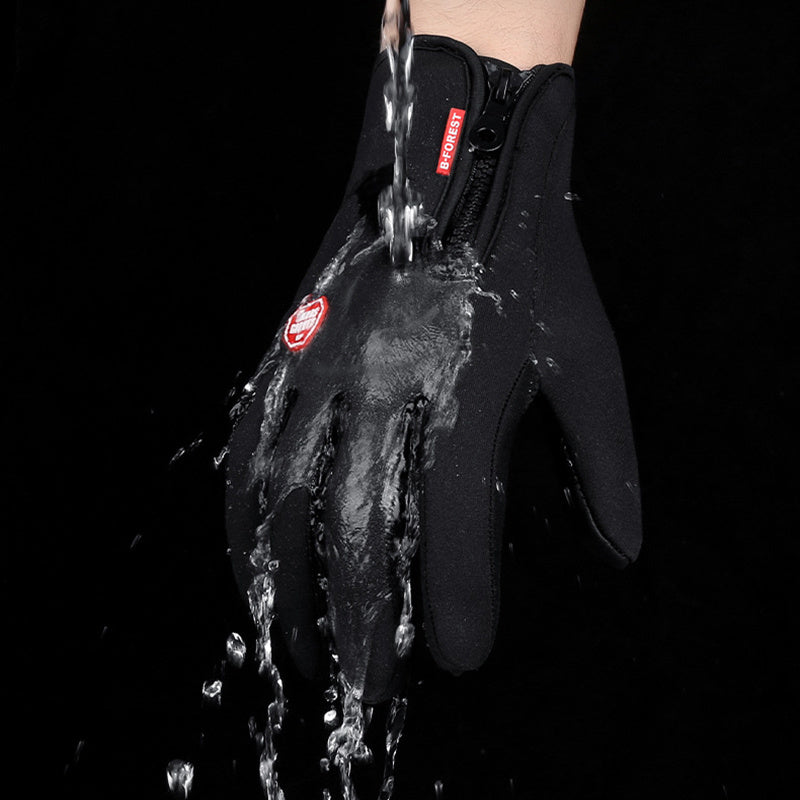 Winter Touch Screen Motorcycle Gloves – Waterproof, Anti-Slip, Thermal Fleece Sports Gloves