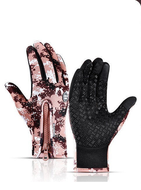 Winter Touch Screen Motorcycle Gloves – Waterproof, Anti-Slip, Thermal Fleece Sports Gloves