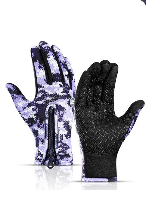 Winter Touch Screen Motorcycle Gloves – Waterproof, Anti-Slip, Thermal Fleece Sports Gloves